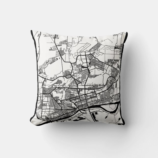 Rostov-on-Don Russia City Map Kussen (Voorkant)