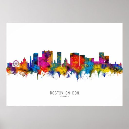 Rostov-on-Don Russia Skyline Poster (Voorkant)