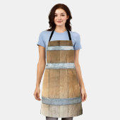 Rostre houten whiskey vat schort (Gedragen)
