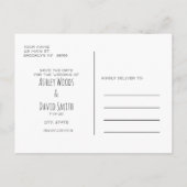 Rostre Postkaart met Bloemmotief en Handgeschreven Uitnodiging Briefkaart (Achterkant)