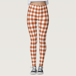 Rostrood geruit Gingham Leggings
