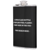 Rostvrij stalen fles met druk - Geschenk voor dran Heupfles (Links)