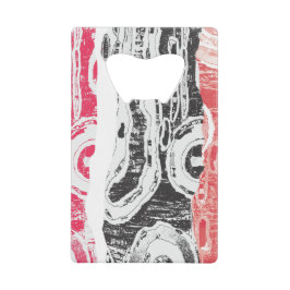 Rostvrij Stalen Flesopener – Abstract Land Creditkaart Flessenopener