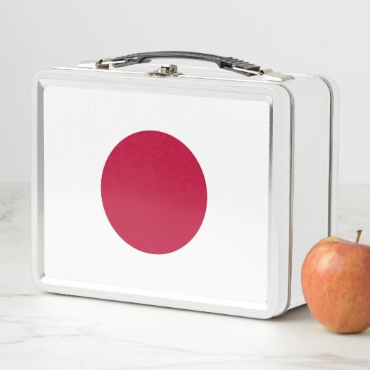 Rostvrijstalen lunchbox met Japanse vlag (In situ)