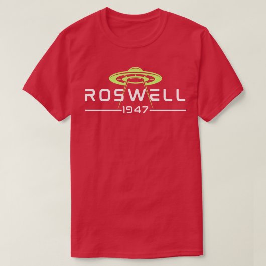 Roswell 1947 Vliegende schotel crash T-shirt (Design voorkant)