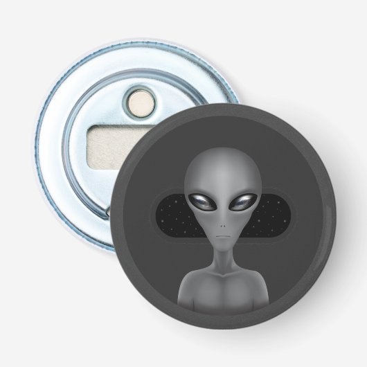 Roswell Alien Button Flesopener (Voorkant)