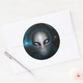 Roswell Alien II (sticker) Ronde Sticker (Envelop)