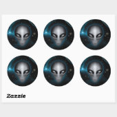 Roswell Alien II (sticker) Ronde Sticker (Vel)