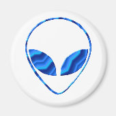 Roswell Alien ronde magneet (Voorkant)