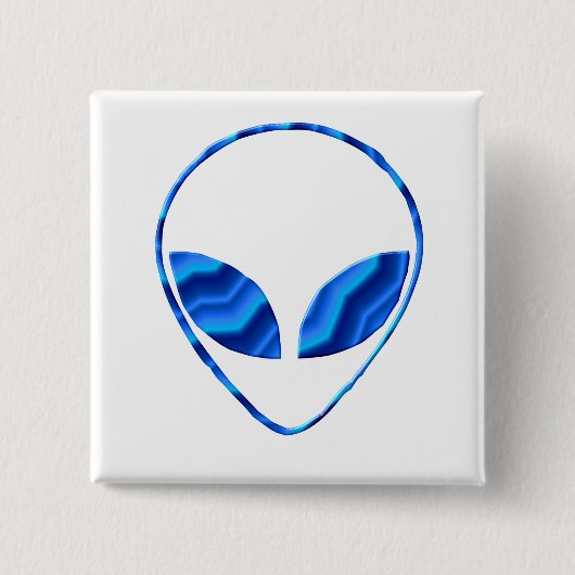 Roswell Alien Square Pin Vierkante Button 5,1 Cm (Voorkant)