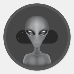 Roswell Alien (Sticker) Ronde Sticker