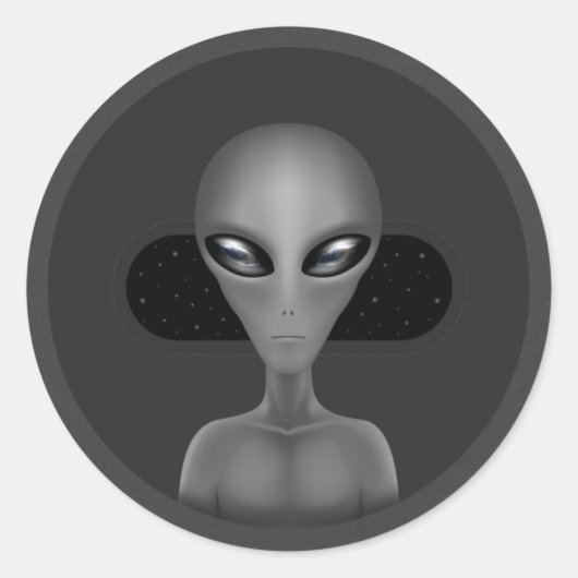 Roswell Alien (Sticker) Ronde Sticker (Voorkant)