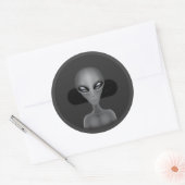 Roswell Alien (Sticker) Ronde Sticker (Envelop)