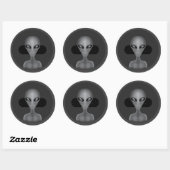 Roswell Alien (Sticker) Ronde Sticker (Vel)