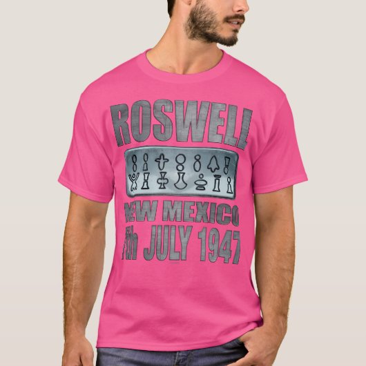 Roswell Alien Text Design T-shirt (Voorkant)