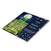 Roswell Alien Wedding Jubileum UFO Funny Custom Tegeltje (Zijkant)