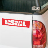 Roswell-crash van een buitenaards ruimteschip was bumpersticker (Op Truck)