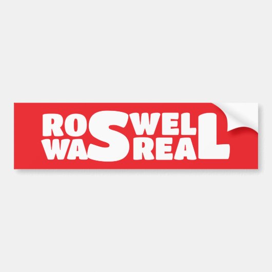 Roswell-crash van een buitenaards ruimteschip was bumpersticker (Voorkant)