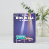 Roswell Extraterrestrial Highway-reisposter Briefkaart (Staand voorkant)