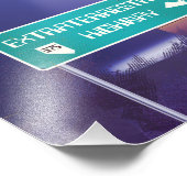 Roswell Extraterrestrial Highway-reisposter Foto Afdruk (Hoek)