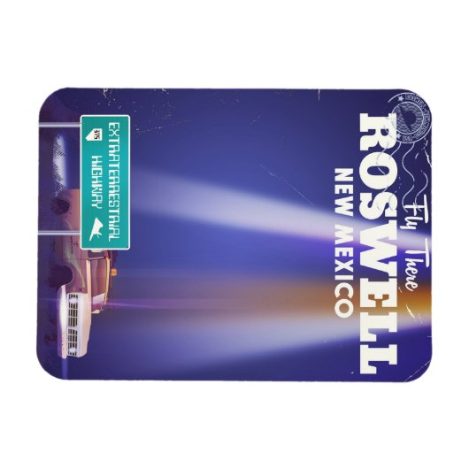 Roswell Extraterrestrial Highway-reisposter Magneet (Horizontaal)