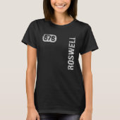 Roswell Georgia 678 Area Code  Retro T-shirt (Voorkant)