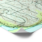 Roswell Georgia Map (1992) Poster (Hoek)