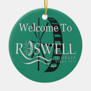 Roswell Georgia, vrolijk kerstfeest Y'all Ornament