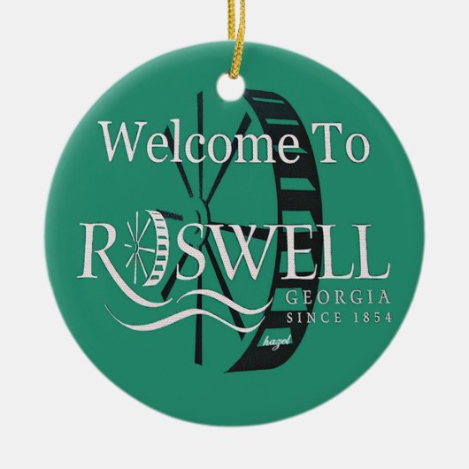 Roswell Georgia, vrolijk kerstfeest Y'all Ornament (Voorkant)