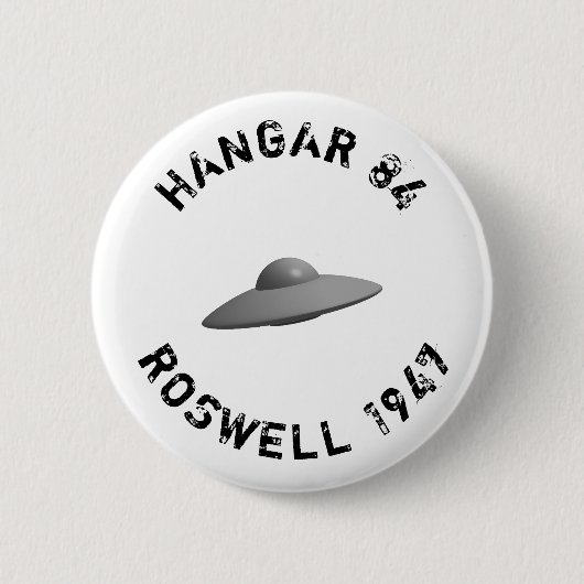 Roswell Hangar 84 badge Ronde Button 5,7 Cm (Voorkant)
