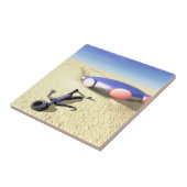 Roswell like UFO Crash tegel Tegeltje (Zijkant)