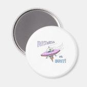 ROSWELL-magneet (wit) Magneet (Voorkant / Achterkant)