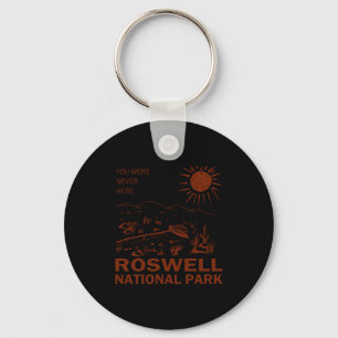 Roswell Nationaal Park Ufo Vliegende Schotel Buite Sleutelhanger
