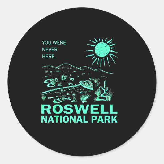 Roswell National Park New Mexico  Ronde Sticker (Voorkant)