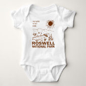 Roswell National Park UFO Flying Saucer Aliens Romper (Voorkant)