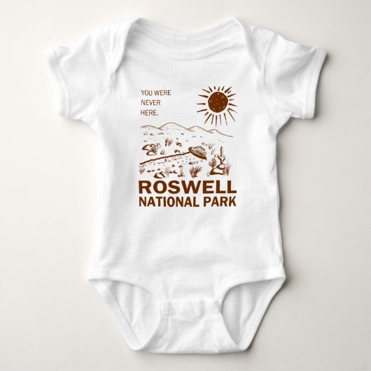 Roswell National Park UFO Flying Saucer Aliens Romper (Voorkant)