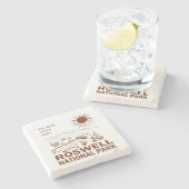 Roswell National Park UFO Flying Saucer Aliens Stenen Onderzetter (Zijkant)