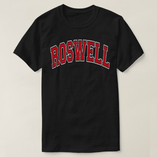 Roswell New Meico NM Varsity Style Red Tet Pullove T-shirt (Design voorkant)