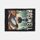 Roswell New Mexico 1947 Alien Abduction Ufo Crash Fleece Deken (Voorkant (Horizontaal))