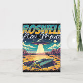Roswell New Mexico 1947 Alien Abduction Ufo Crash  Kaart (Voorkant)