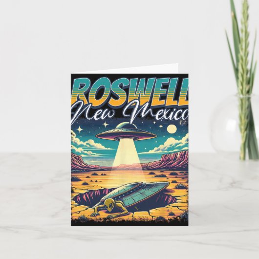 Roswell New Mexico 1947 Alien Abduction Ufo Crash  Kaart (Voorkant)