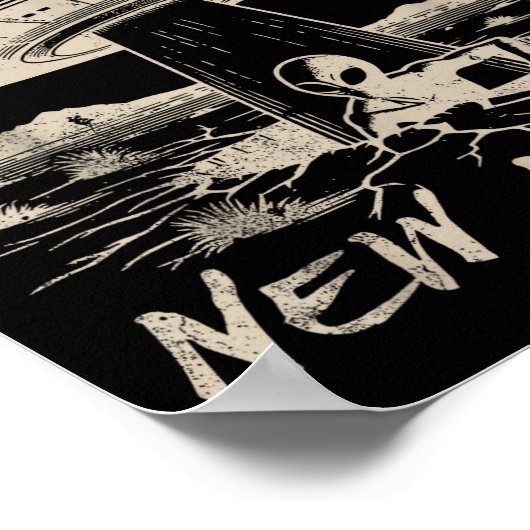 Roswell New Mexico 1947 Alien Abduction Ufo Crash  Poster (Hoek)