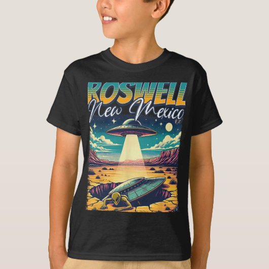 Roswell New Mexico 1947 Alien Abduction Ufo Crash  T-shirt (Voorkant)