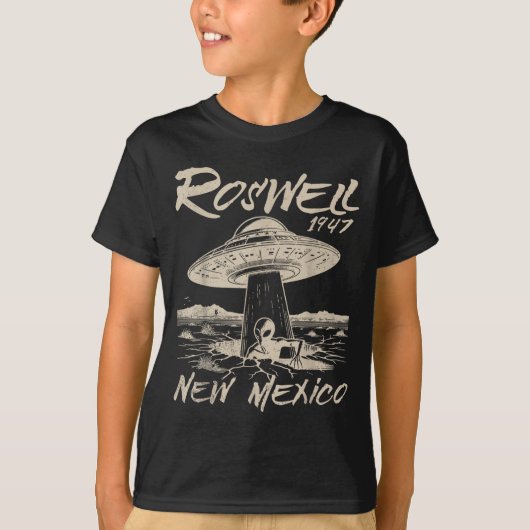 Roswell New Mexico 1947 Alien Abduction Ufo Crash  T-shirt (Voorkant)