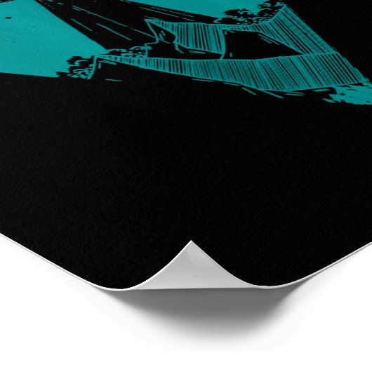 Roswell New Mexico 1947 Ufo Beam Flying Road Vinta Poster (Hoek)