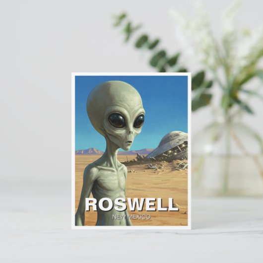 Roswell New Mexico Alien Briefkaart (Staand voorkant)