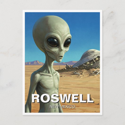 Roswell New Mexico Alien Briefkaart (Voorkant)