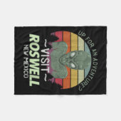 Roswell New Mexico Alien Head Funny Souvenir Quote Fleece Deken (Voorkant (Horizontaal))
