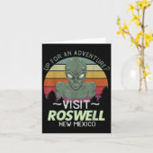 Roswell New Mexico Alien Head Funny Souvenir Quote Kaart (Gele Bloem)