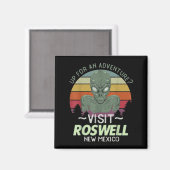 Roswell New Mexico Alien Head Funny Souvenir Quote Magneet (Voorkant / Achterkant)